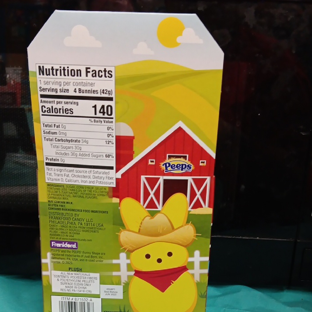 Peeps Marshmallow CowBunny Or Princess Plush Set NWT - Picture 3 of 5